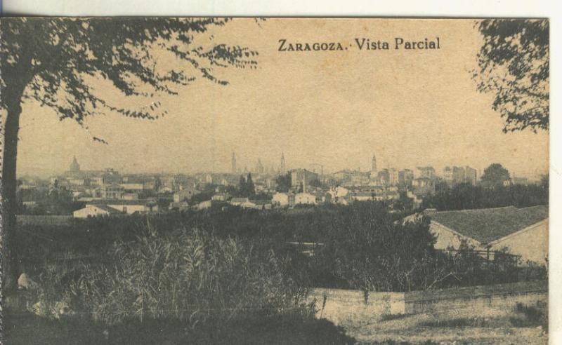 Postal B/N 0244 : Vista parcial de Zaragoza