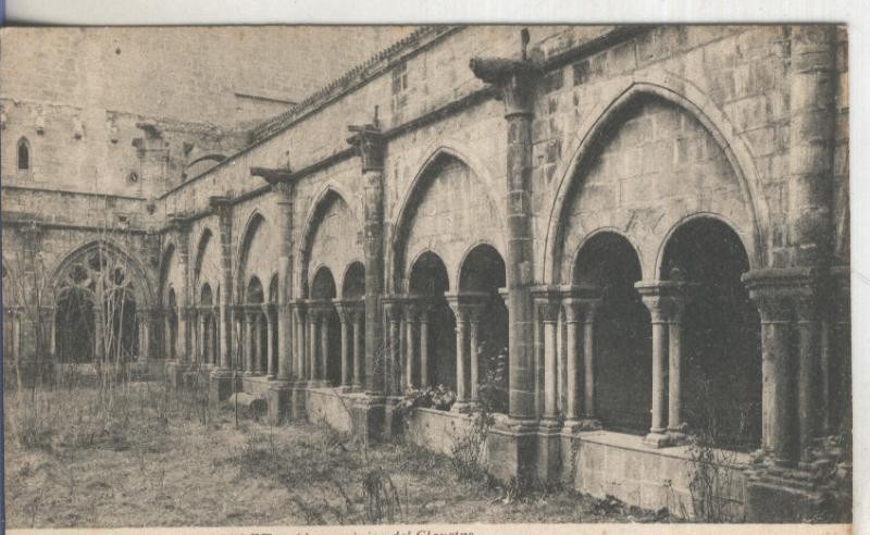 Postal B/N 0181 : Monastir de Poblet: Ala romanica del Claustre