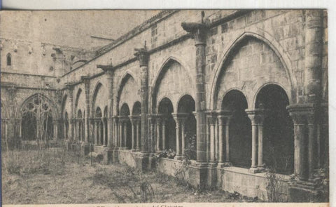 Postal B/N 0181 : Monastir de Poblet: Ala romanica del Claustre