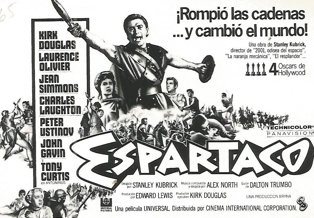 FLYER PUBLICITARIO 115: Film  Espartaco