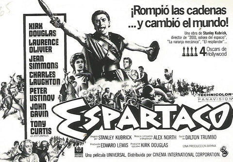 FLYER PUBLICITARIO 115: Film  Espartaco
