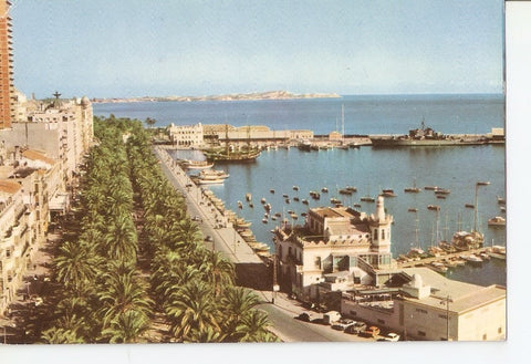 Postal 042406 : Alicante. Vista parcial puerto y Explanada de España