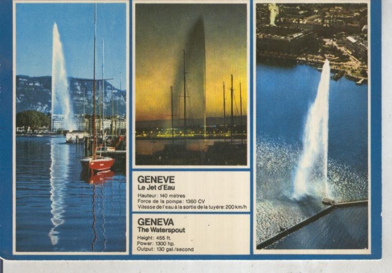 Postal 015847: Vistas diversas de Ginebra