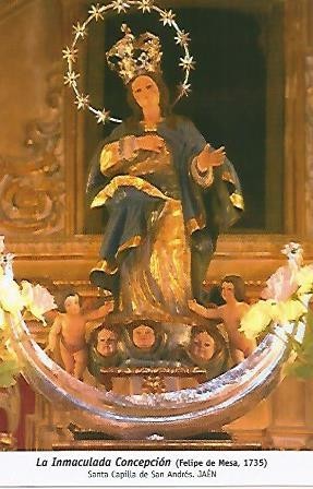 POSTAL 54711: La Inmaculada Concepcion de Felipe de Mesa 1735. Jaen