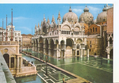 Postal 032855 : Venezia. Piazzeta San Marco (acqua alta)