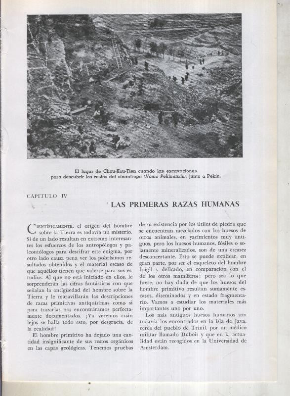 Jose Pijoan: Historia del Mundo  volumen 1, capitulo 04: Las primeras razas humanas