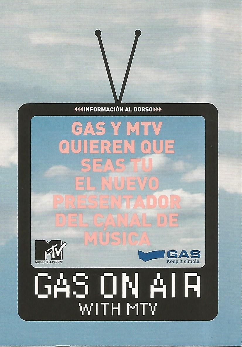 Postal publicitaria 52402: Gas y MTV