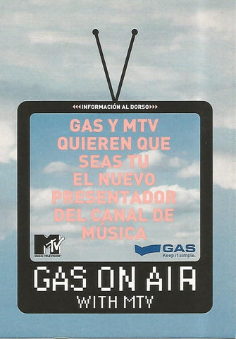 Postal publicitaria 52402: Gas y MTV