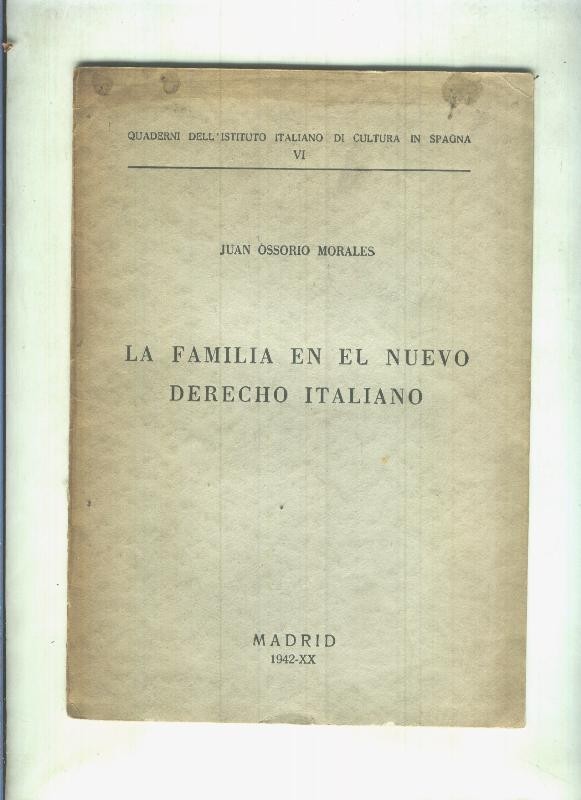 La familia en el nuevo derecho italiano