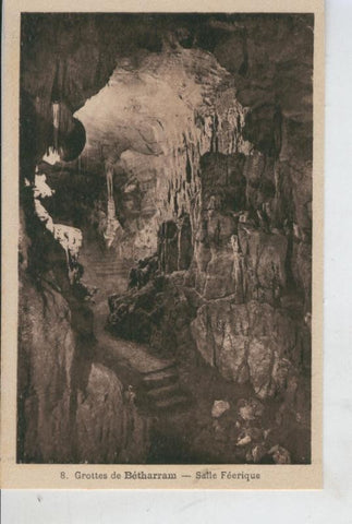 Postal B/N 0389 : Grottes de Betharram-Salle Feerique