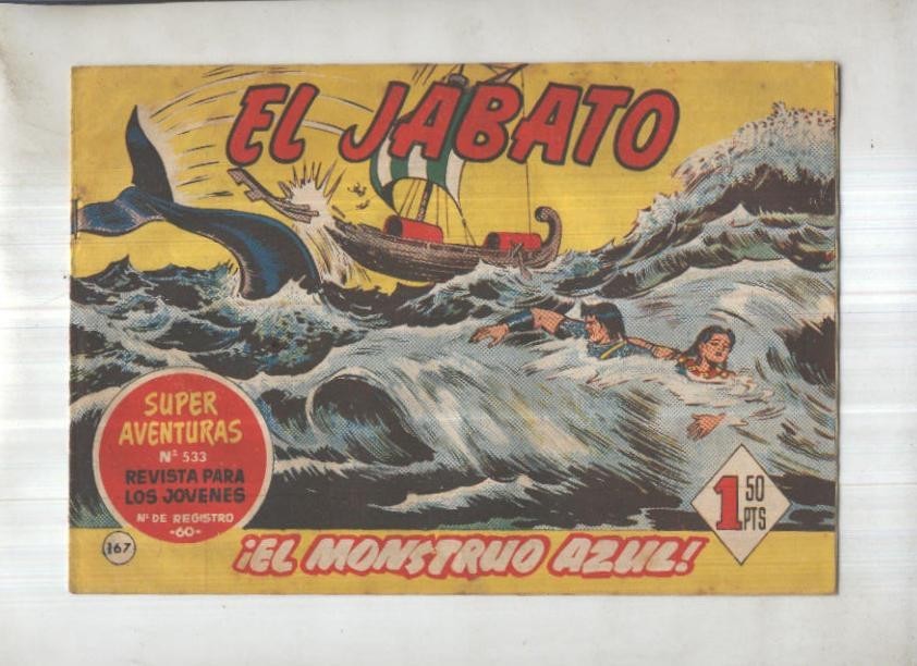 Bruguera: El Jabato numero 167: El monstruo azul