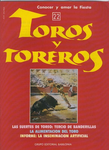 Portada fasciculo Toros y Toreros numero 22