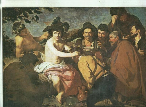 Postal : Velazquez: escuela española-Los borrachos