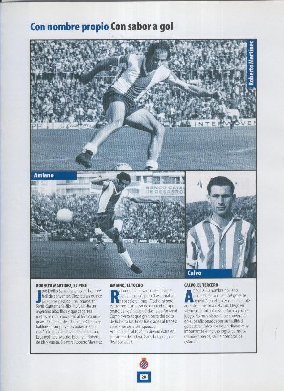 Espanyol Lamina 12: Roberto Martinez, Amiano, Calvo