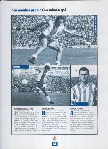 Espanyol Lamina 12: Roberto Martinez, Amiano, Calvo