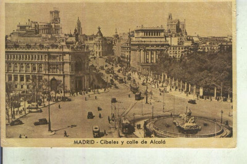 Postal 013317: Cibeles y calle de Alcala en Madrid
