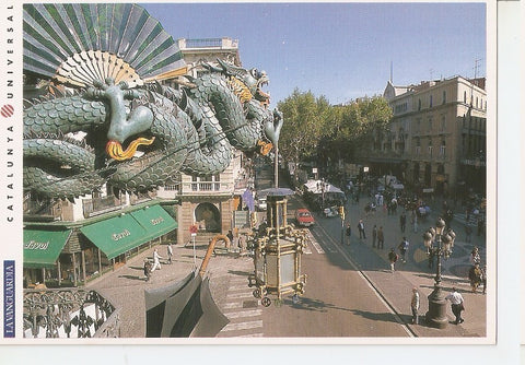 Postal 044578 : Les Rambles de Barcelona. La serpiente del paso desde Colon