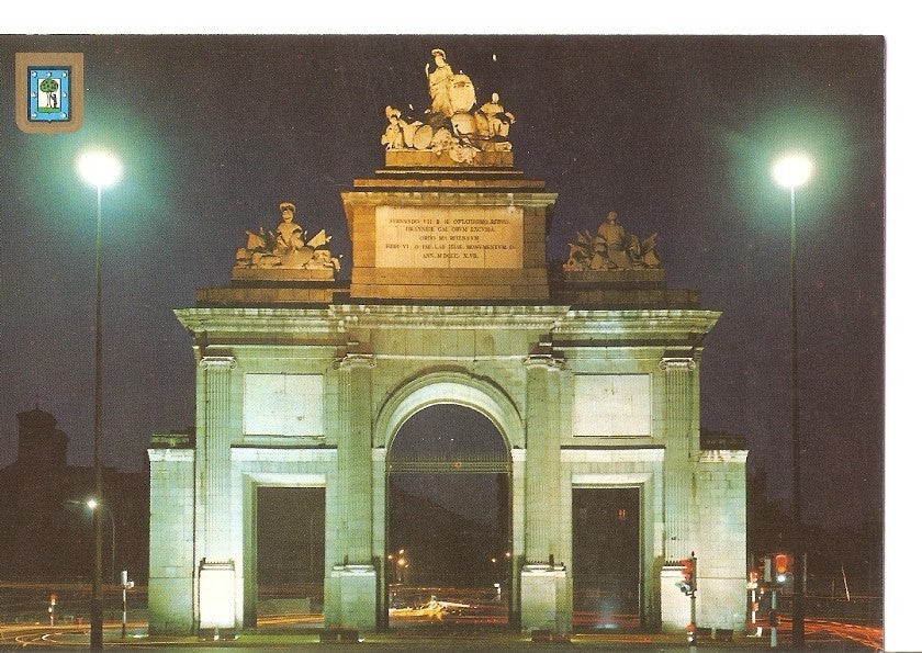 Postal 034309 : Madrid. Puerta Toledo. Noche