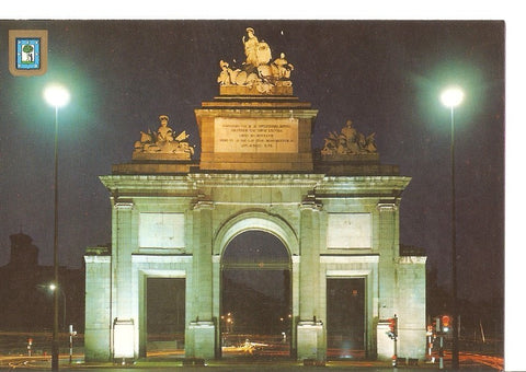 Postal 034309 : Madrid. Puerta Toledo. Noche
