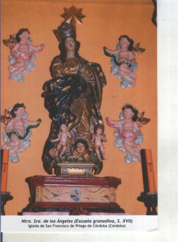 Postal 014596: Virgen Ntra Sra de los Angeles (escuela granadina)