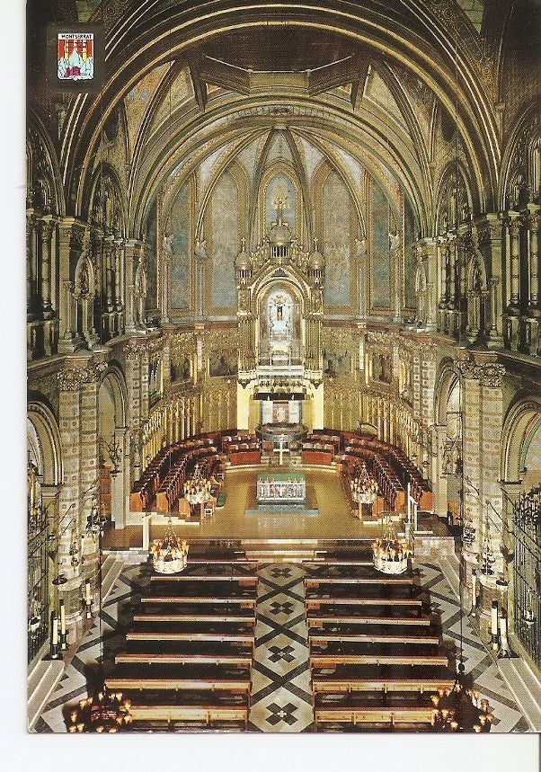 Postal 031518 : Montserrat. Interior de la Basilica
