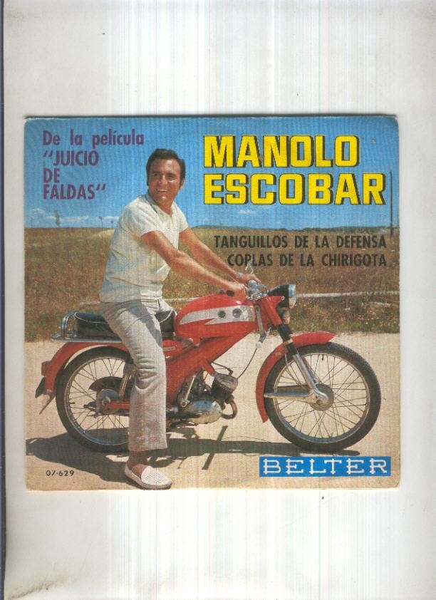 Disco Vinilo Single 45rpm: MANOLO ESCOBAR - Tanguillos de la defensa