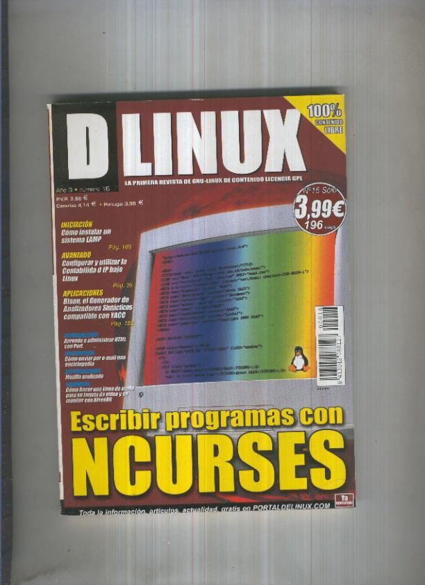 REVISTA DLINUX, Año 01 Numero 16: Escribir programas con NCURSES