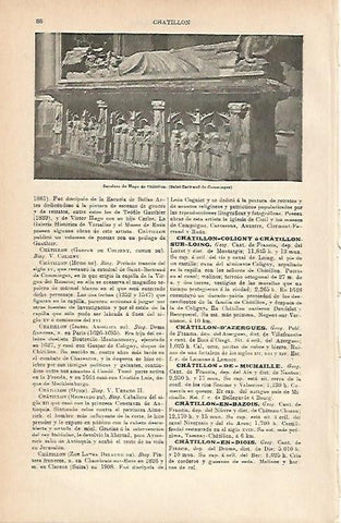 LAMINA ESPASA 1910: Sepulcro de Hugo de Chatillon