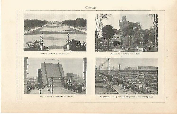 LAMINA ESPASA 1942: Parques de Chicago