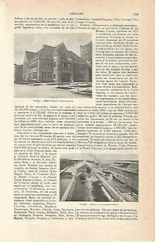 LAMINA ESPASA 1944: Sociedad Historica de Chicago