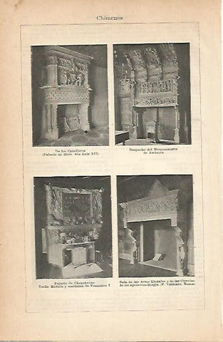 LAMINA ESPASA 1959: Tipos de chimenea