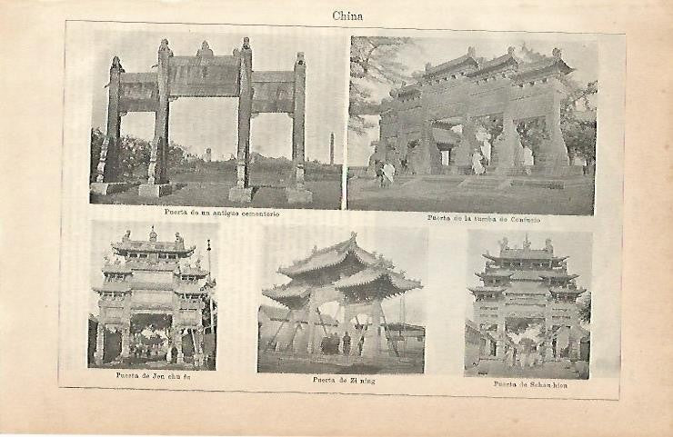 LAMINA ESPASA 1972: Edificios de China