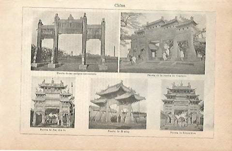 LAMINA ESPASA 1972: Edificios de China