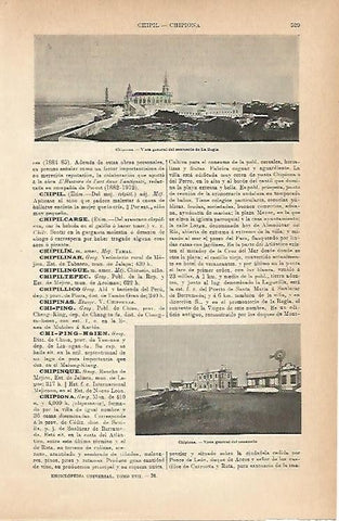 LAMINA ESPASA 1988: Vista general de Chipiona Cadiz