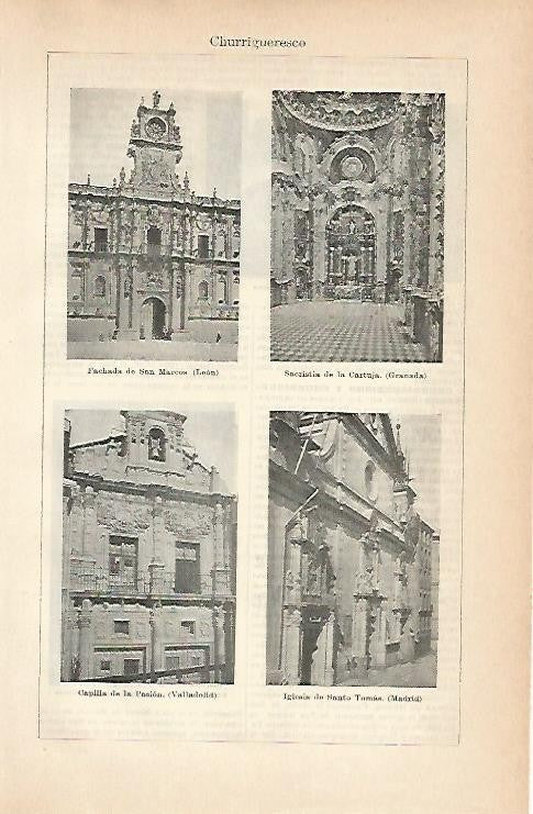 LAMINA ESPASA 1999: Ejemplos de arte Churrigueresco
