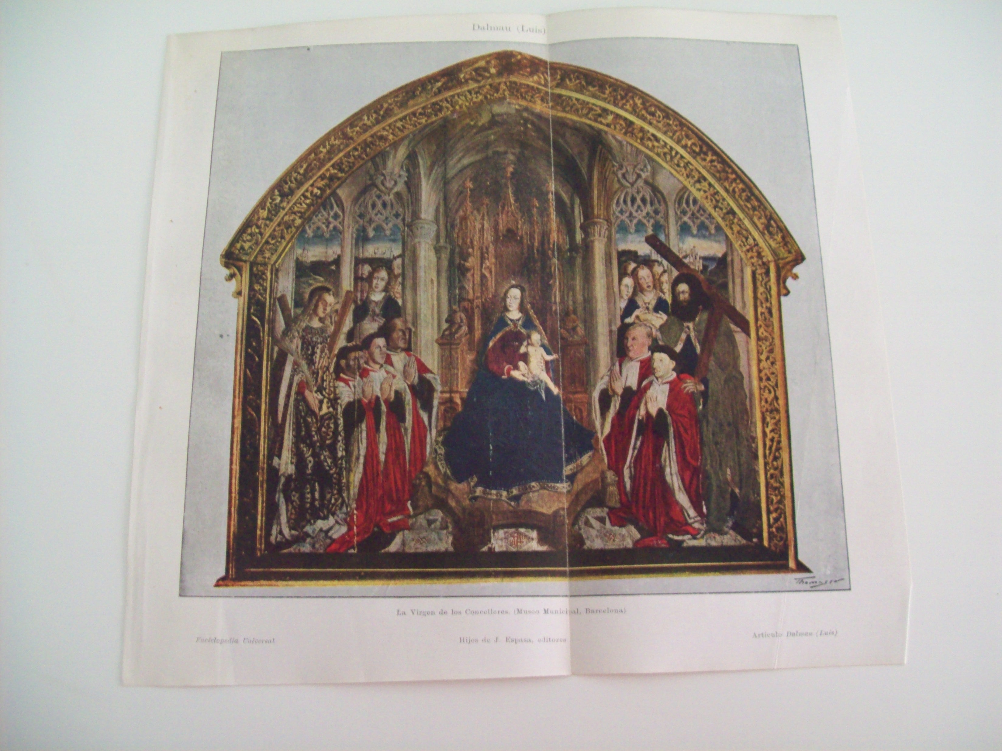 LAMINA ESPASA 2009: La Virgen de los Concelleres Museo Nacional de Barcelona