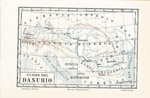 LAMINA ESPASA 2022: Mapa del curso del Danubio