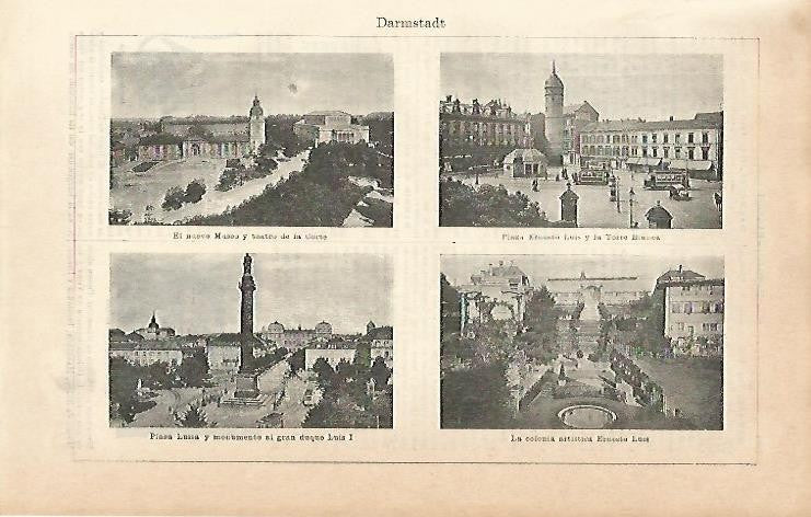LAMINA ESPASA 2035: Vistas de Darmstadt Alemania