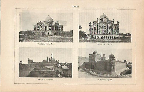 LAMINA ESPASA 2069: Vistas de Delhi India