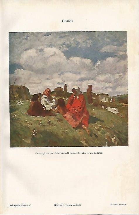 LAMINA ESPASA 2110: Campo gitano por Grunwald