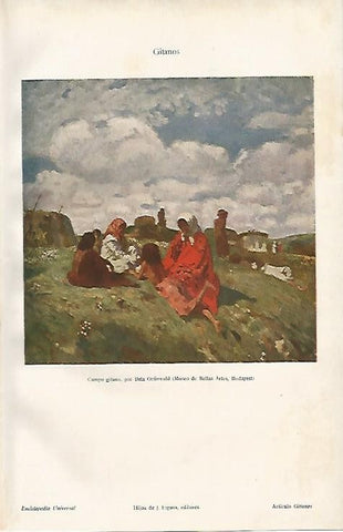 LAMINA ESPASA 2110: Campo gitano por Grunwald