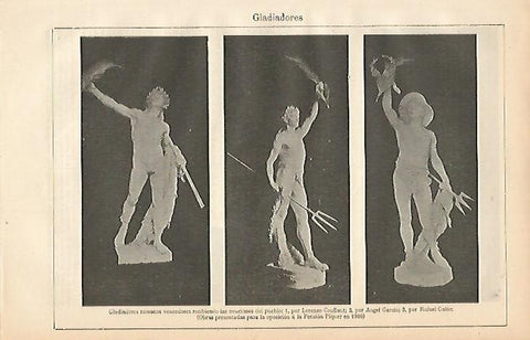 LAMINA ESPASA 2114: Esculturas de gladiadores