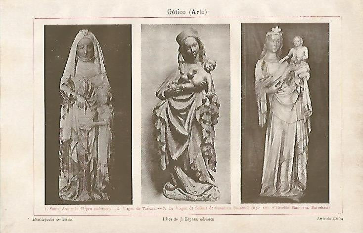 LAMINA ESPASA 2140: Esculturas goticas