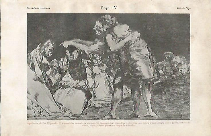 LAMINA ESPASA 2153: Aguafuerte de Los Disparates de Goya