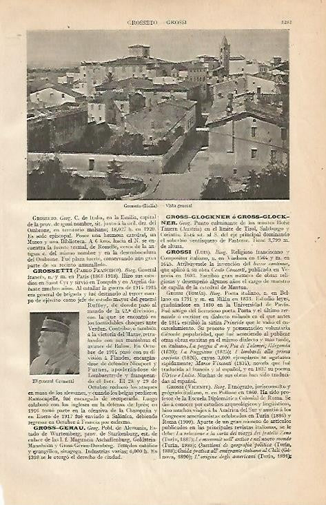 LAMINA ESPASA 2208: Vista general de Grosseto Italia