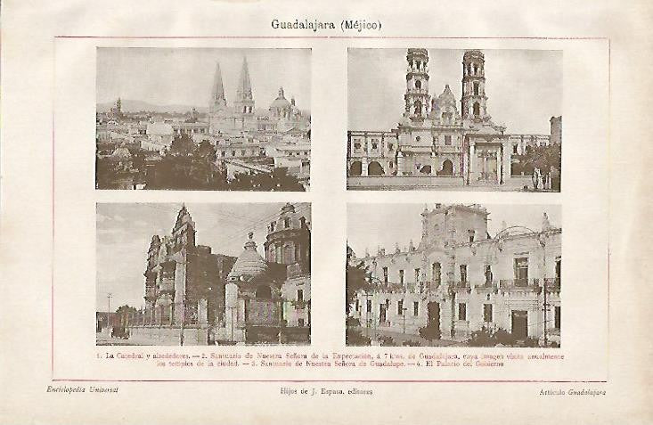 LAMINA ESPASA 2221: Edificios de Guadalajara Mexico