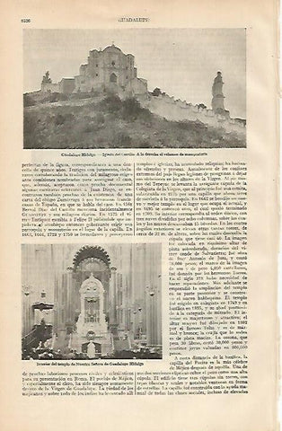 LAMINA ESPASA 2229: Iglesia del Cerrillo en Guadalupe Hidalgo Mexico