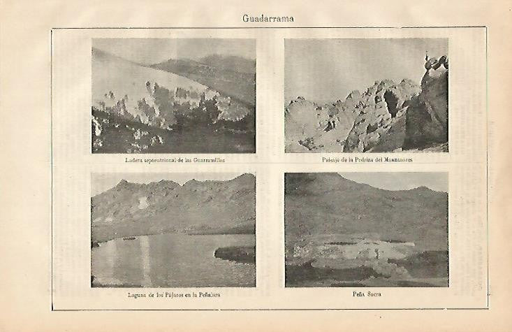 LAMINA ESPASA 2230: Vistas de la Sierra de Guadarrama