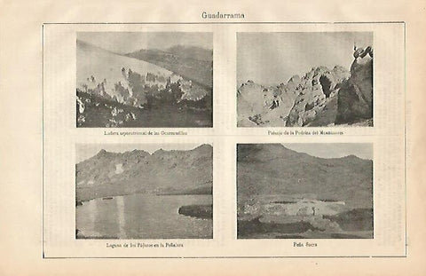 LAMINA ESPASA 2230: Vistas de la Sierra de Guadarrama