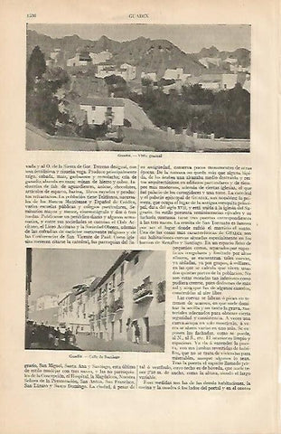 LAMINA ESPASA 2235: Vista general de Guadix Granada